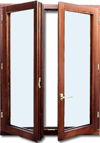 Finestre in legno pregiato con persiane o avvolgibili